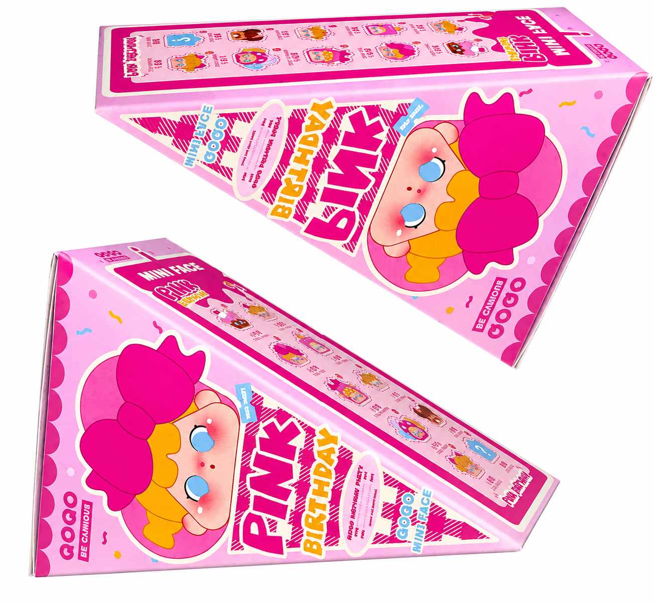 QoQo Be Curious Mini Face Pink Birthday Series Figures Blind Box