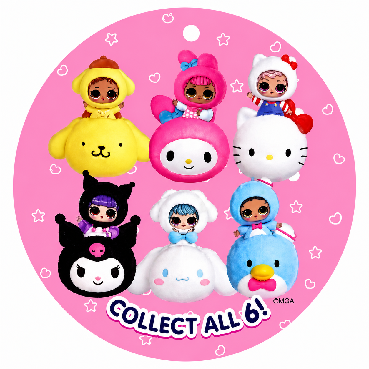 Sanrio Characters x L.O.L Surprise Reversible Blind Plush Pendant