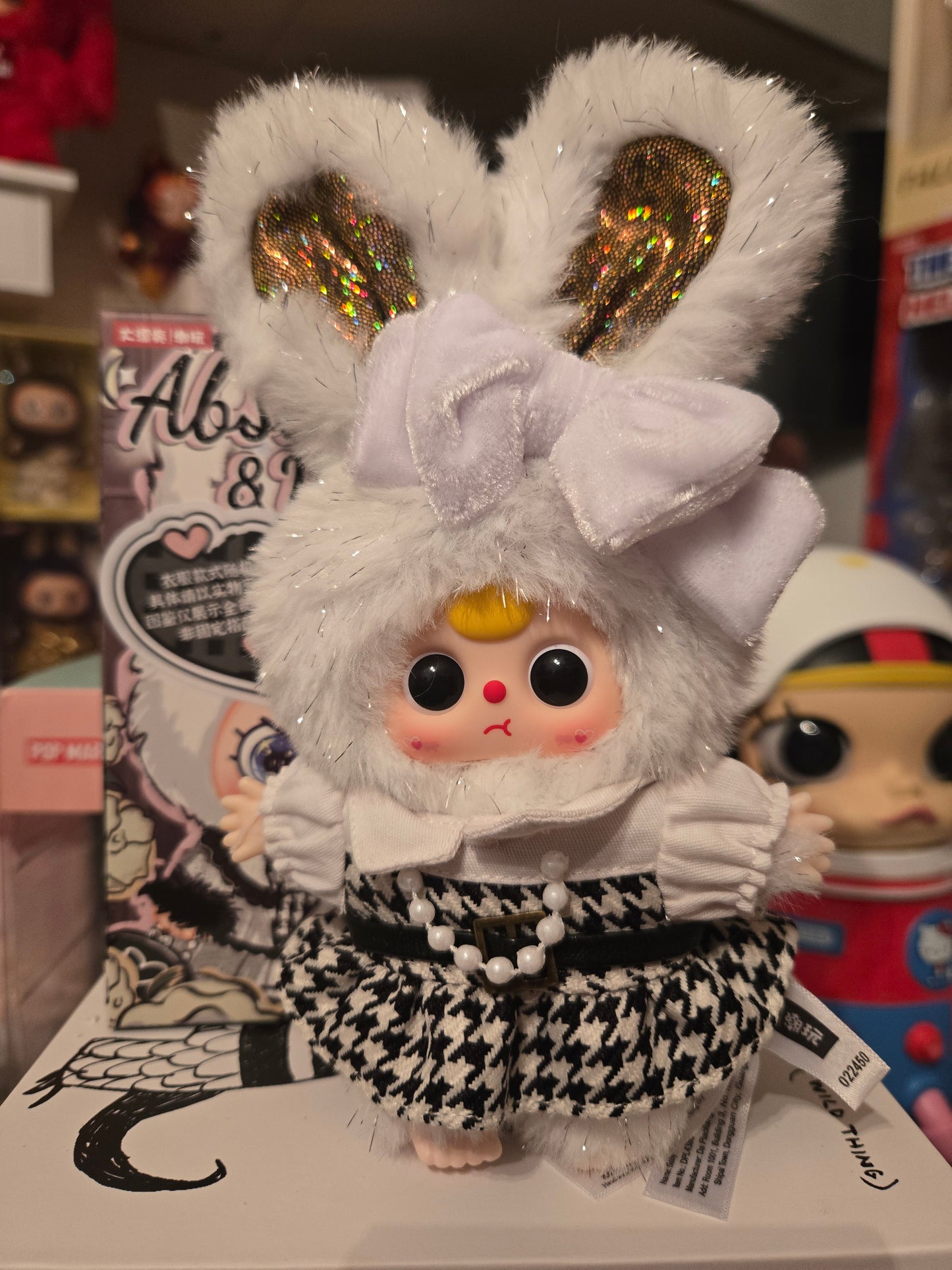 Baby Three Absolute Black & White Series Plush Pendant Blind Box - All Confirmed