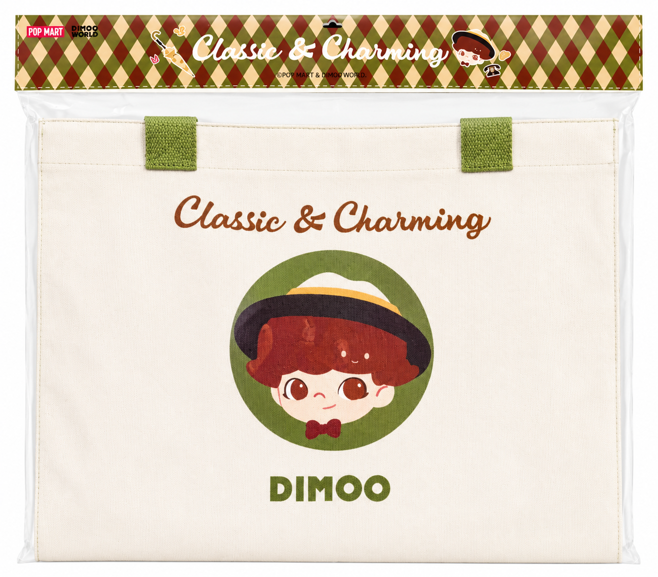 Pop Mart Dimoo World Classic & Charming UK Exclusive Large Canvas Tote Bag