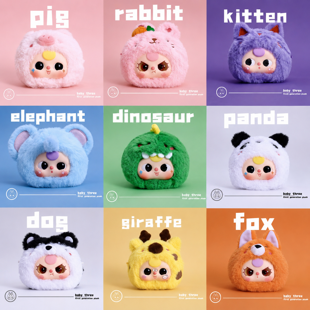 Baby Three Take Me Out Zipper Bag Series Plush Blind Box