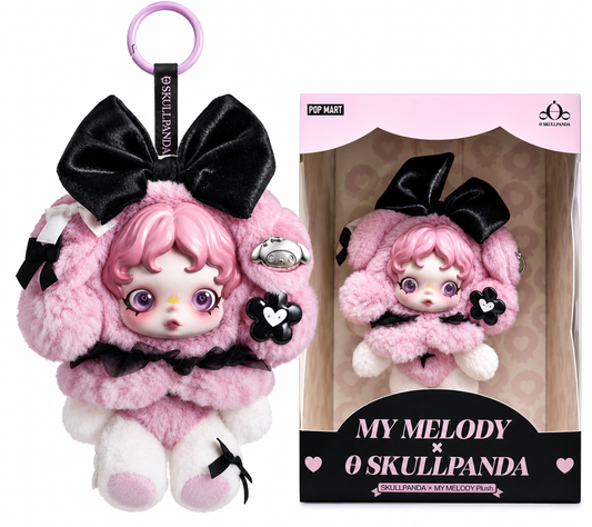 Pop Mart Skullpanda × My Melody Plush Pendant