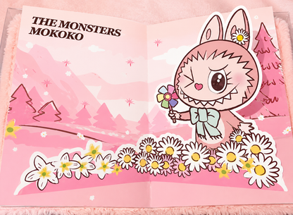 Pop Mart Exclusive Pop Land Mokoko Pink Plush Notebook