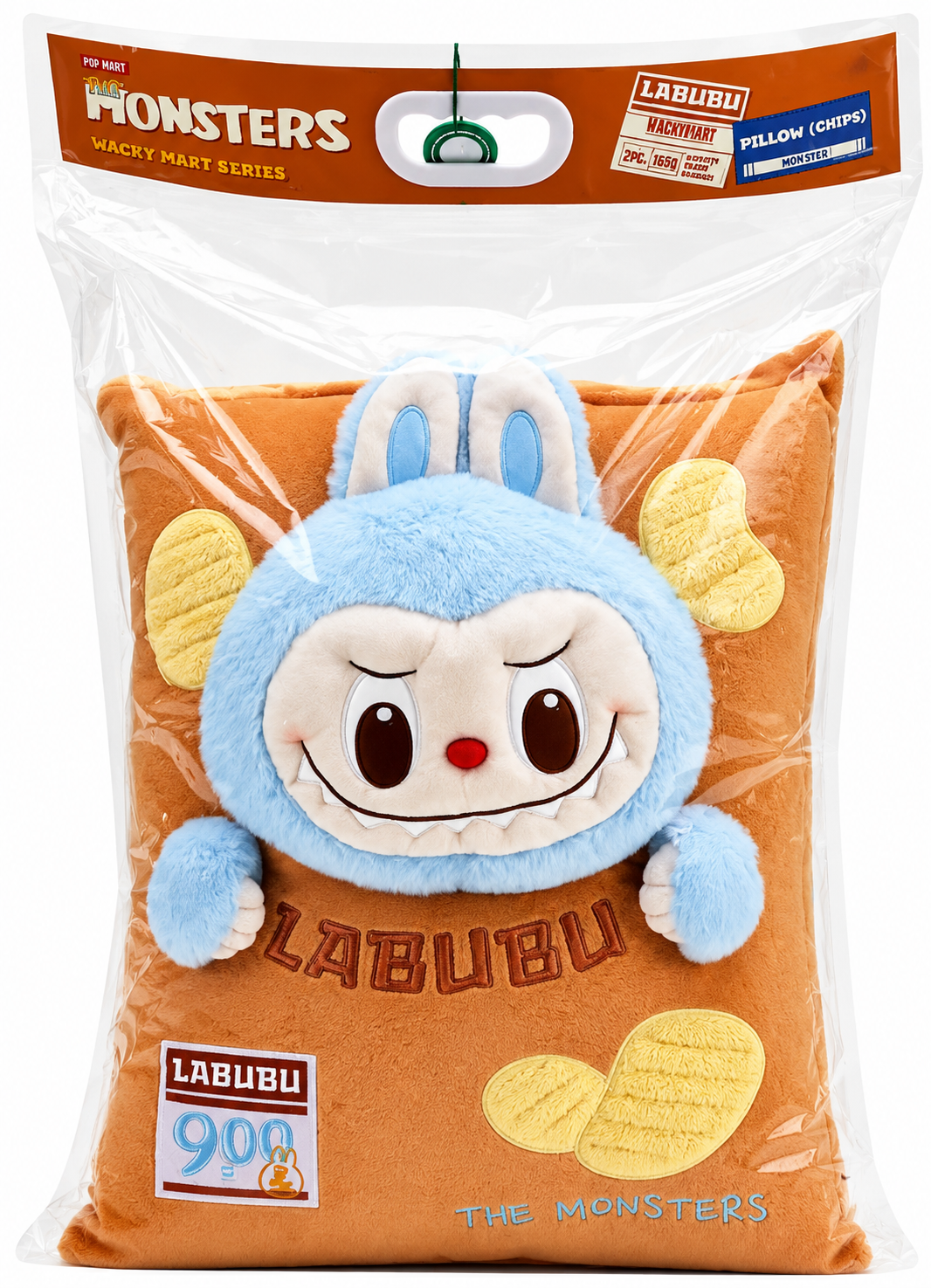 Pop Mart Labubu The Monsters Wacky Mart Series Chips Large Pillow/Cushion