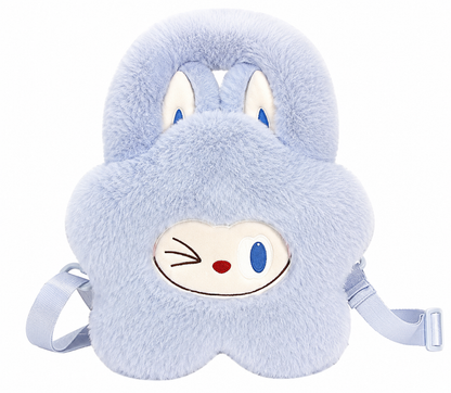 Pop Mart The Monsters Labubu Classic Series Plush Flower Bag in Blue