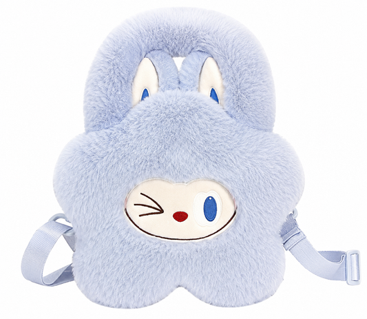 Pop Mart The Monsters Labubu Classic Series Plush Flower Bag in Blue