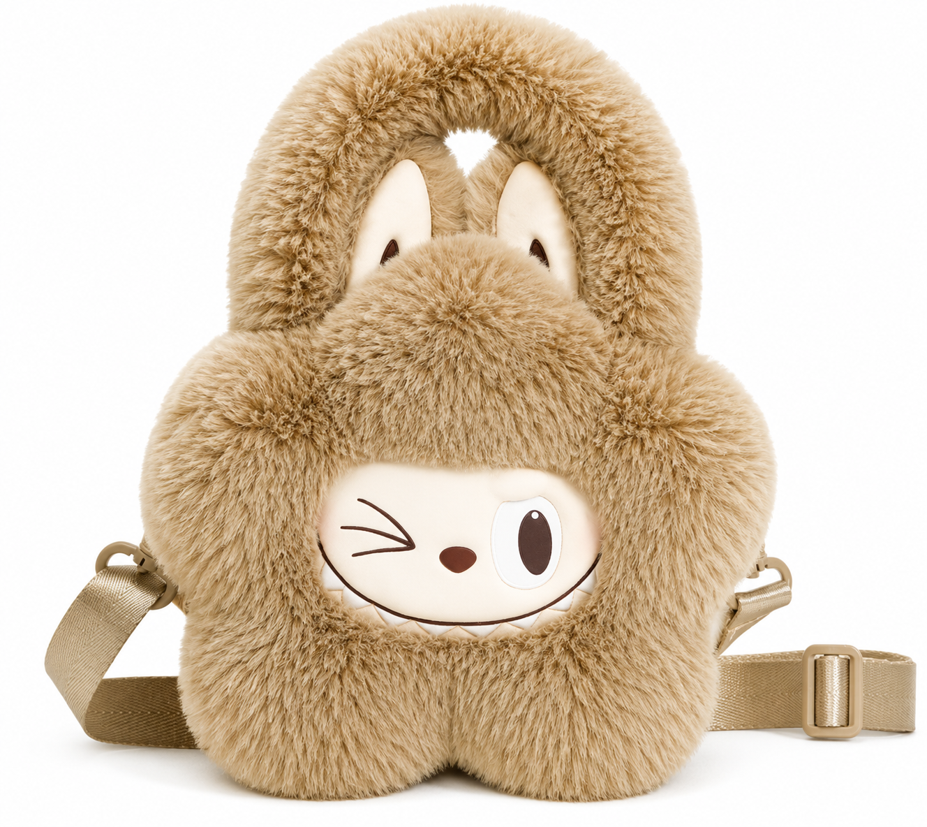 Pop Mart The Monsters Labubu Classic Series Plush Flower Bag in Brown