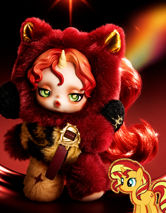 Pop Mart Skullpanda My Little Pony Plush Doll Secret - Confirmed Sunset Shimmer