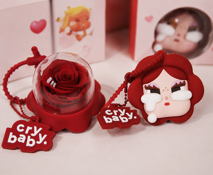RARE Crybaby Crying For Love Tears Series Rose Pendant