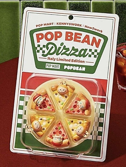 Pop Mart Italy Exclusive Labubu & Molly Kennys Work HOW2WORK Pizza Slice Pop Beans Blister Pack