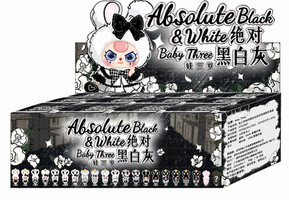 Baby Three Absolute Black & White Series Plush Pendant Blind Box - All Confirmed