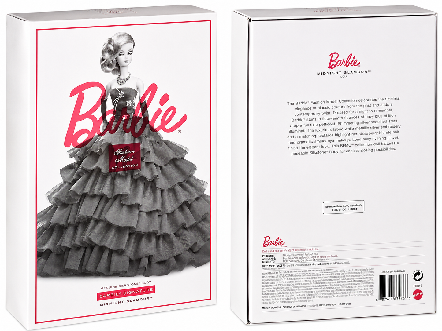 Mattel Gold Label Silkstone Barbie Signature Fashion Model Collection Midnight Glamour