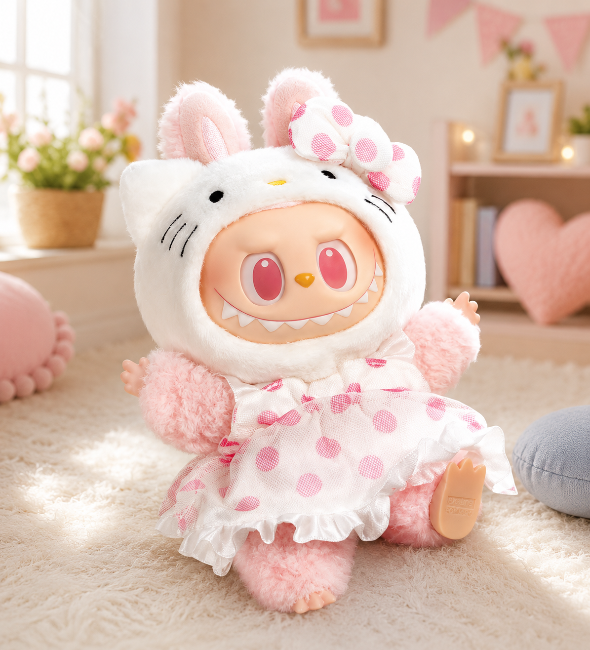 Pop Mart x Sanrio Hello Kitty & Friends Labubu Plush Pendant Confirmed - Hello Kitty