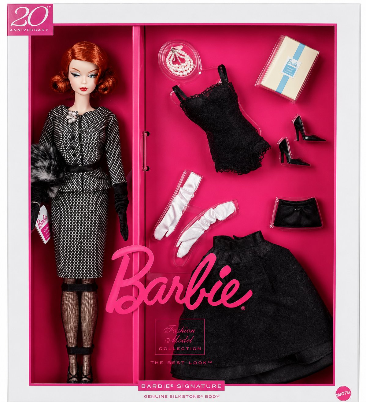 Mattel Gold Label Silkstone Barbie Signature 20th Anniversary Fashion Model Collection The Best Look Doll Set