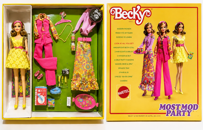 Barbie Mattel Gold Label Most Mod Party Becky Doll Gift Set 2008