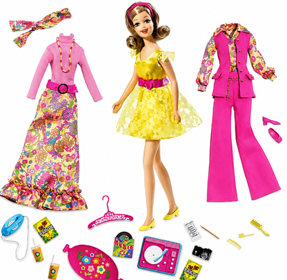 Barbie Mattel Gold Label Most Mod Party Becky Doll Gift Set 2008
